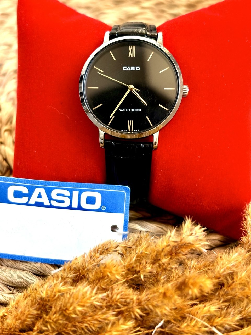 ساعت مچی زنانه - CASIO -  کاسیو مدل LTP-VT01L-1B با بند چرم- واسه افراد خاص